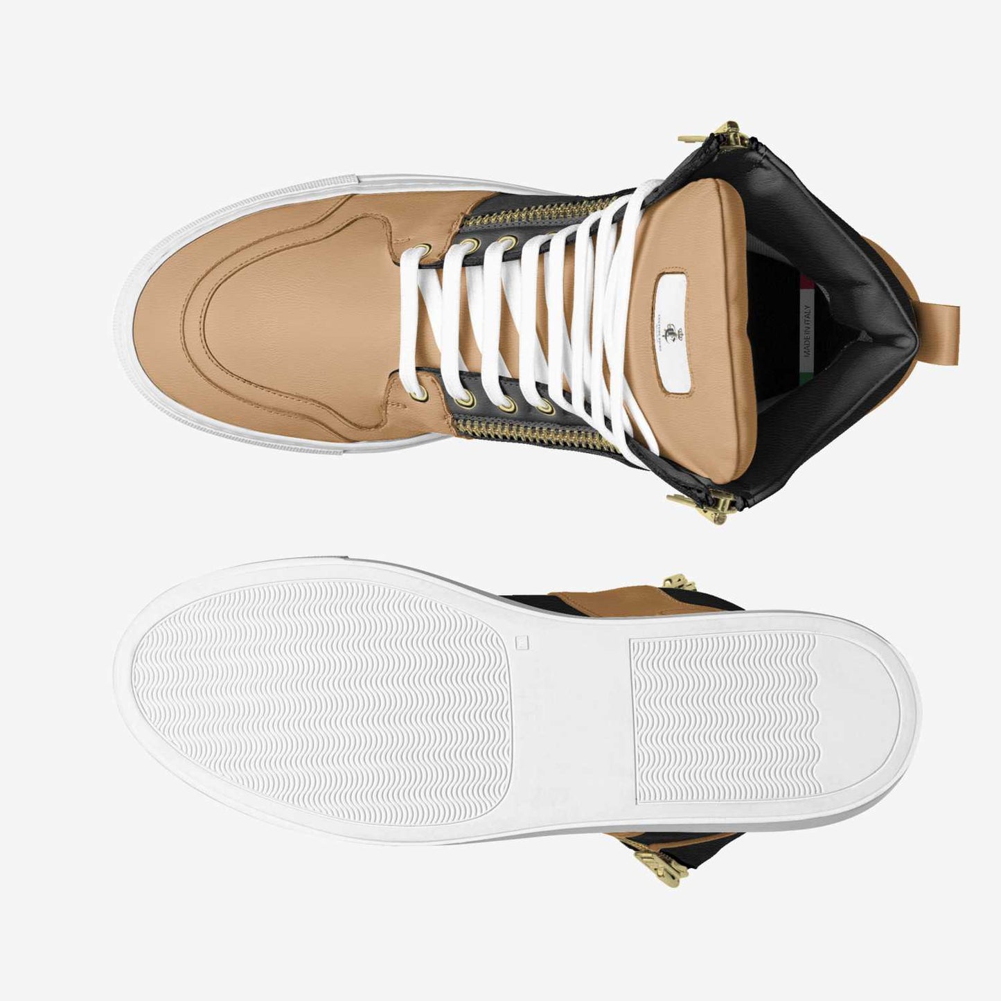 "Camel Heats" High-Top Sneakers