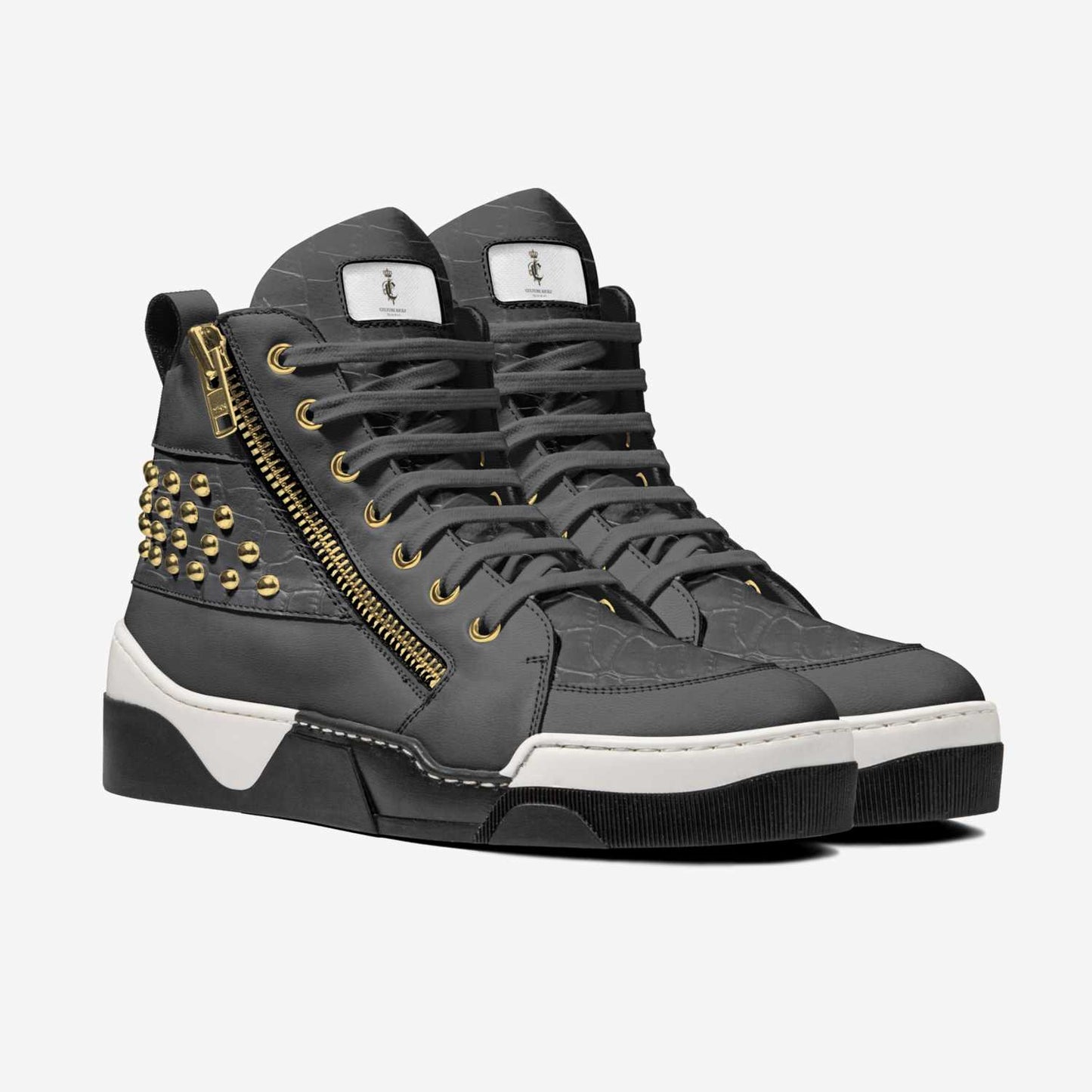 "Studded Steppers" High-Top Sneakers