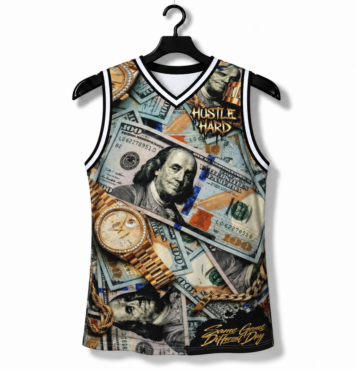 HUSTLE HARD - Basketball Jersey