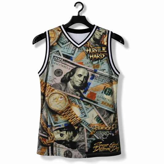 HUSTLE HARD - Basketball Jersey