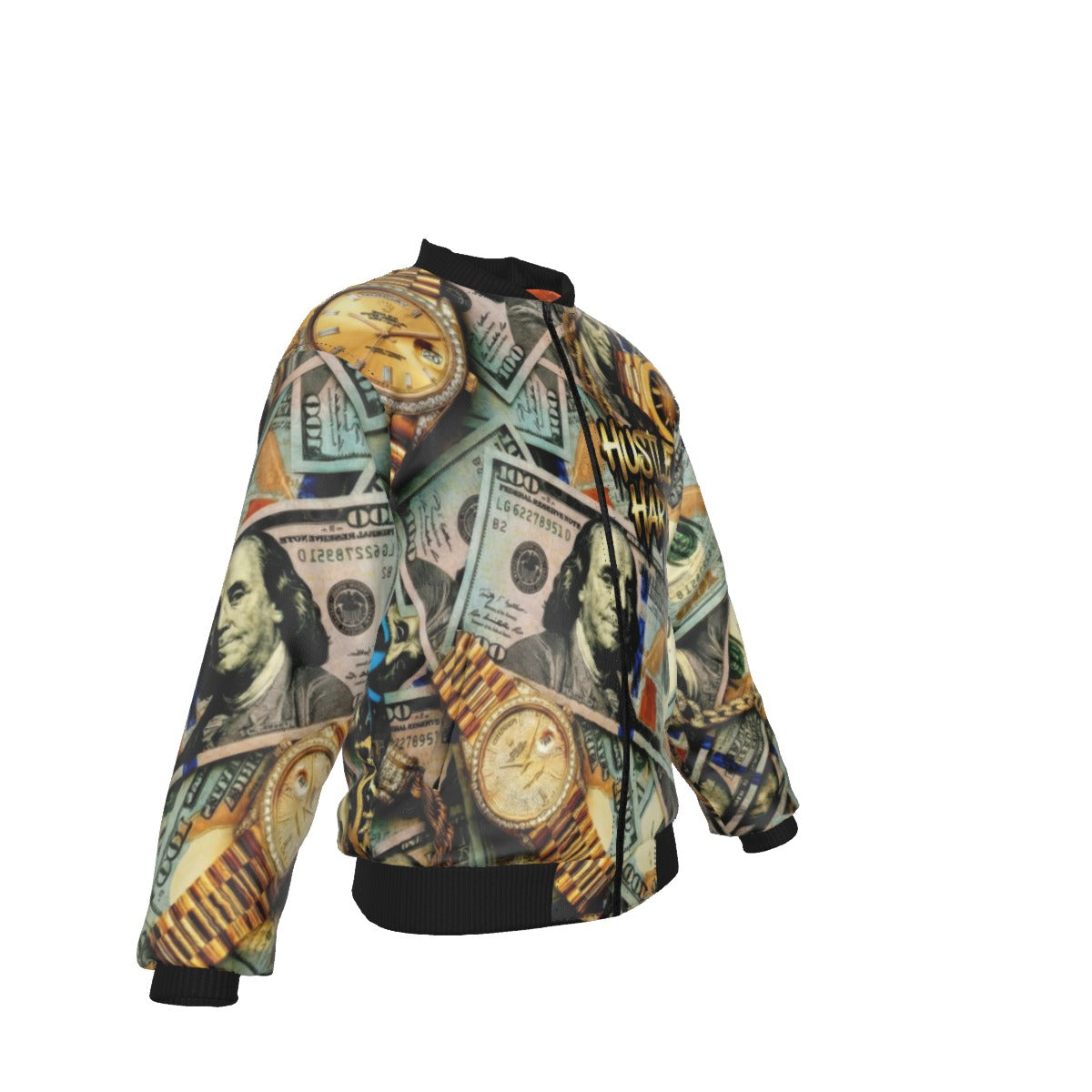 "Hustle Hard" Bomber Jacket
