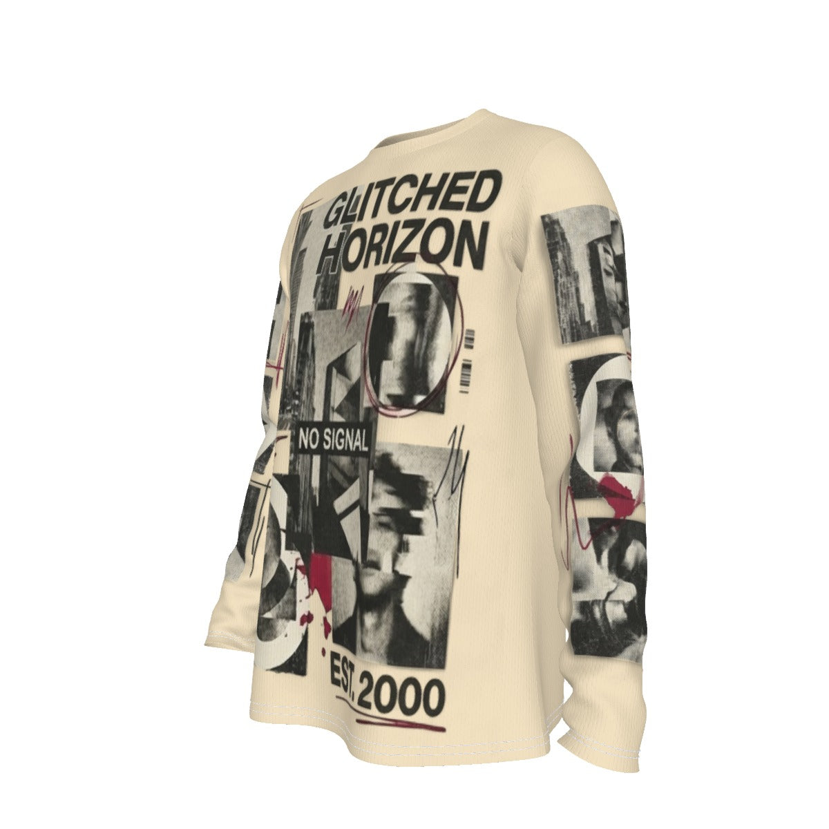 "Glitched Horizon" Long-sleeved T-Shirt