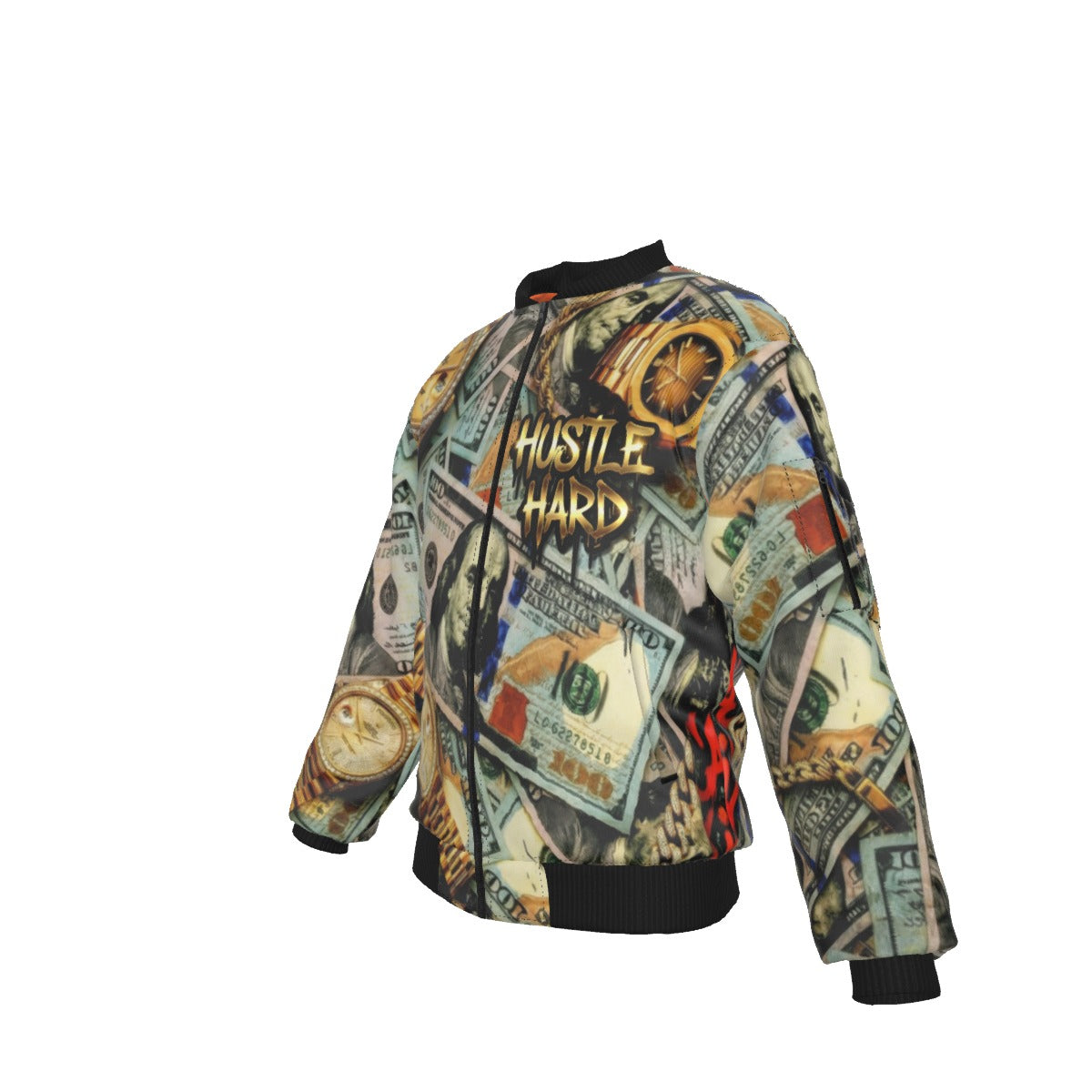 "Hustle Hard" Bomber Jacket
