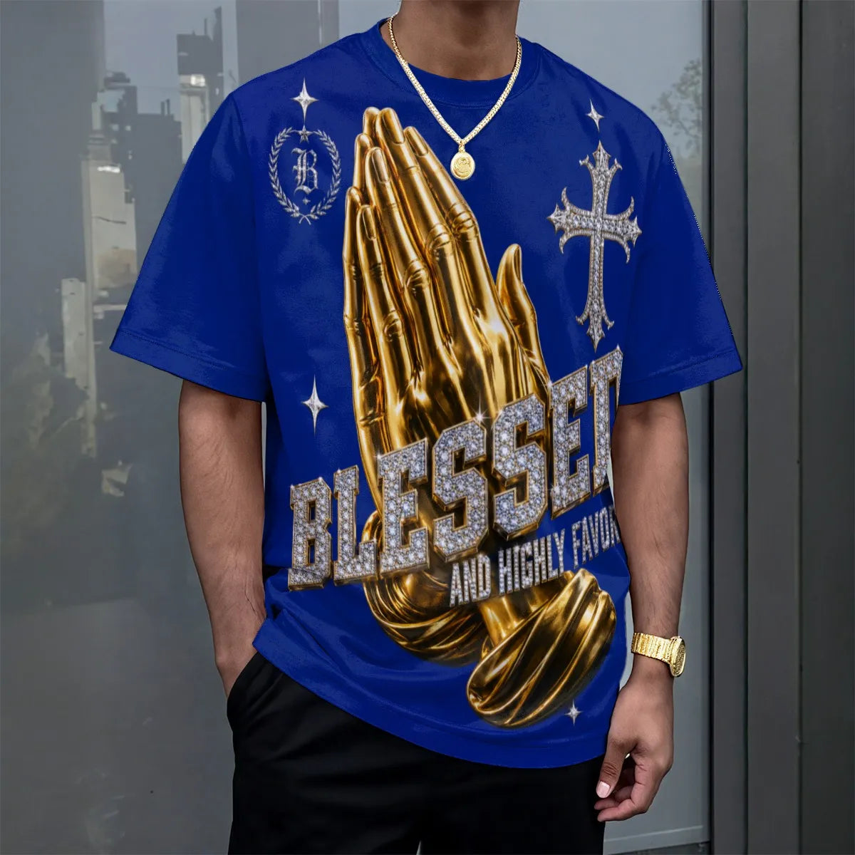 BLESSED & HIGHLY FAVORED - T-Shirt
