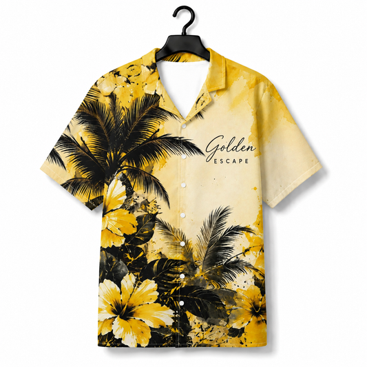 GOLDEN ESCAPE - Hawaiian Button Up