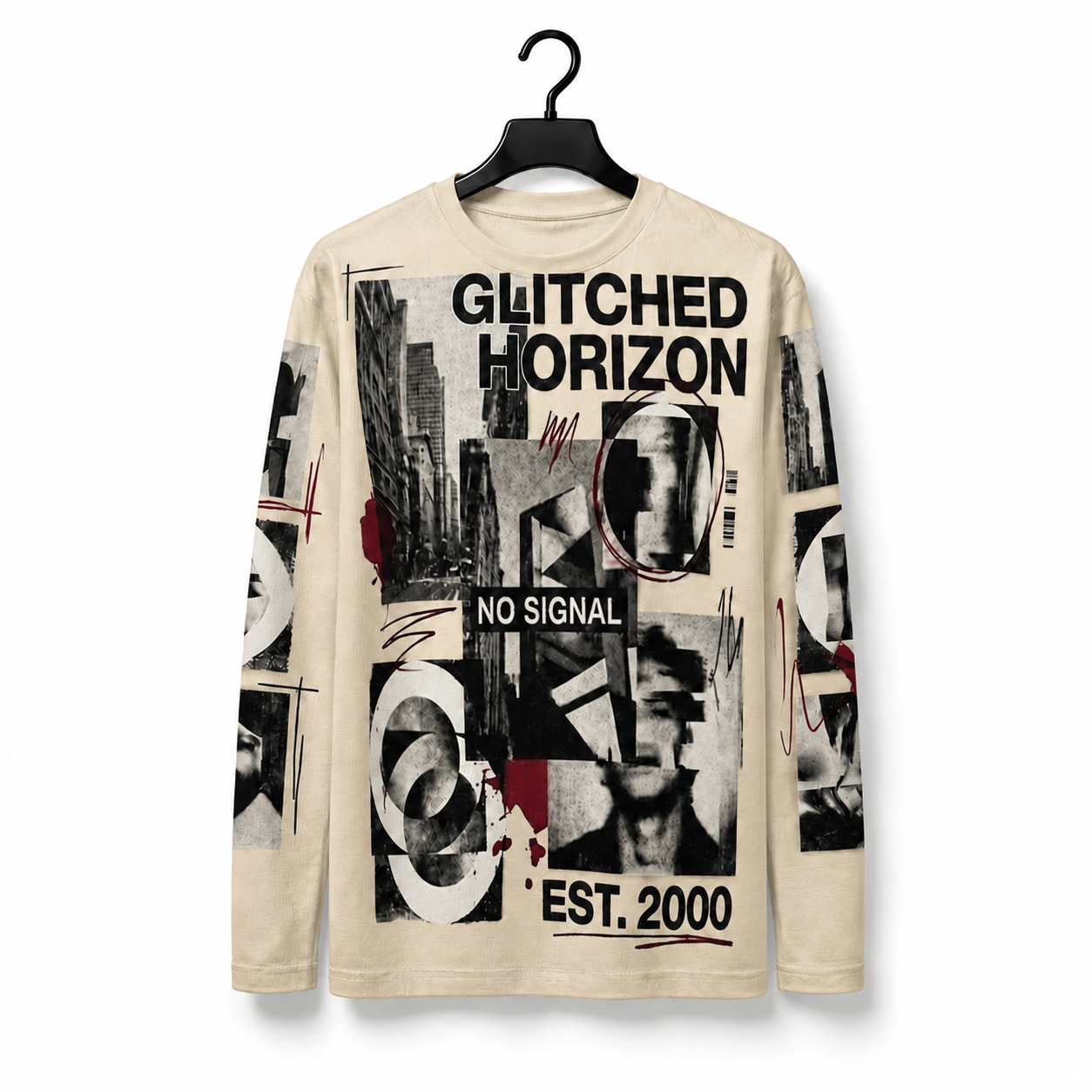 GLITCHED HORIZON - Long Sleeve T-Shirt